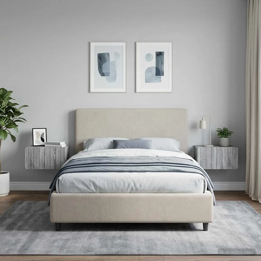 Cabinet de chevet mural 2 pcs Sonoma gris 49 x 34,5 x 24 cm