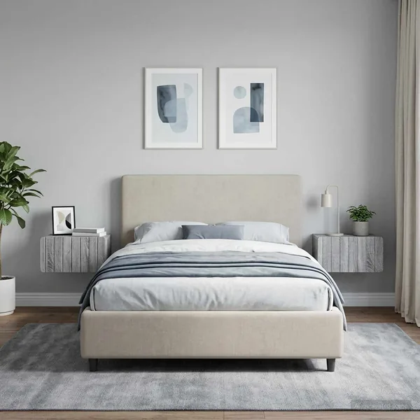Cabinet de chevet mural 2 pcs Sonoma gris 49 x 34,5 x 24 cm