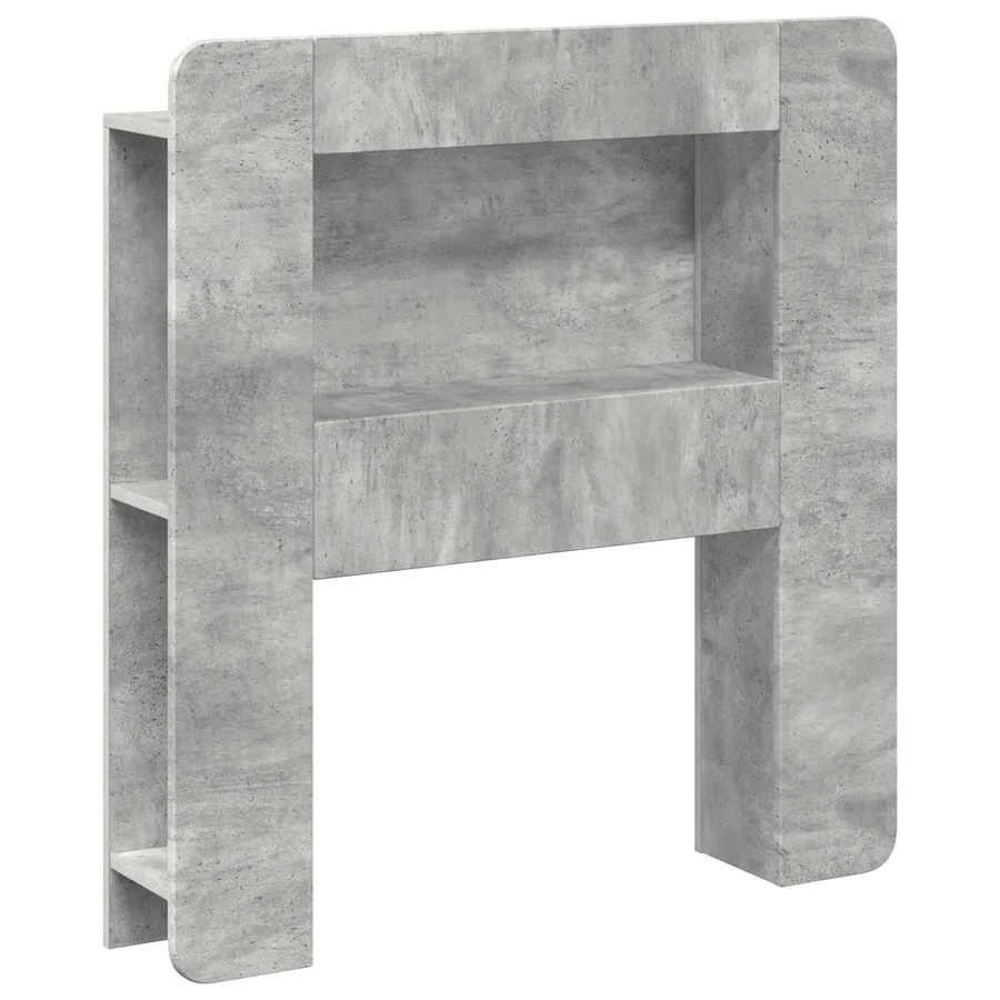 Cabinet de Tête de Lit Gris béton Bois d’ingénierie - 2
