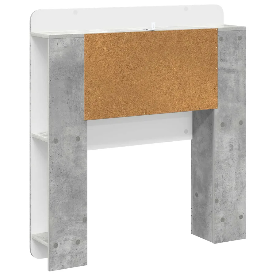 Cabinet de Tête de Lit Gris béton Bois d’ingénierie - 7