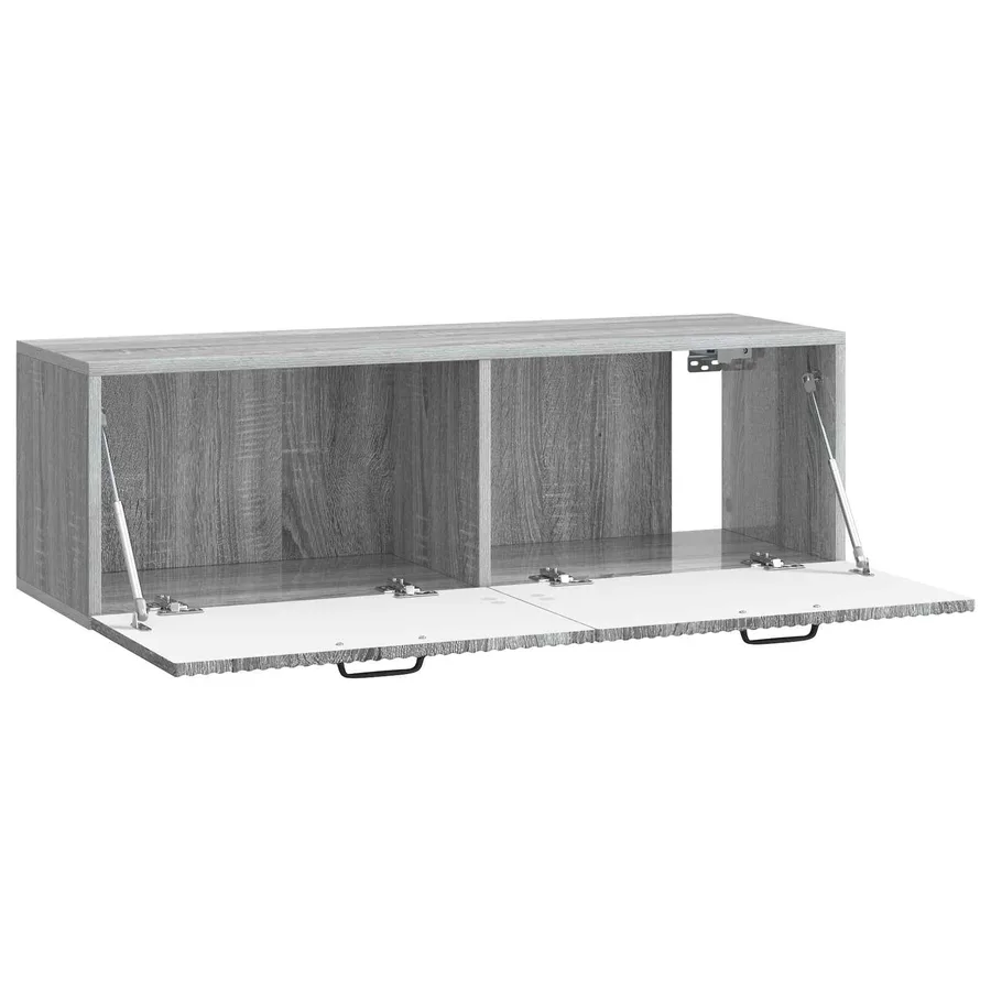 Meuble TV mural Sonoma gris 98 x 31 x 30 cm Bois d'ingénierie - 5