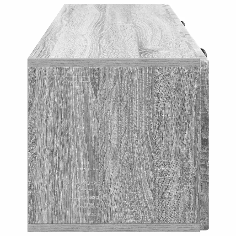 Meuble TV mural Sonoma gris 98 x 31 x 30 cm Bois d'ingénierie - 7