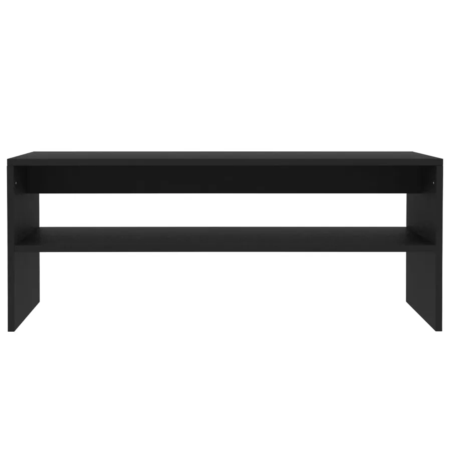 Table basse Noir 100x40x40 cm Bois d'ingénierie - 3