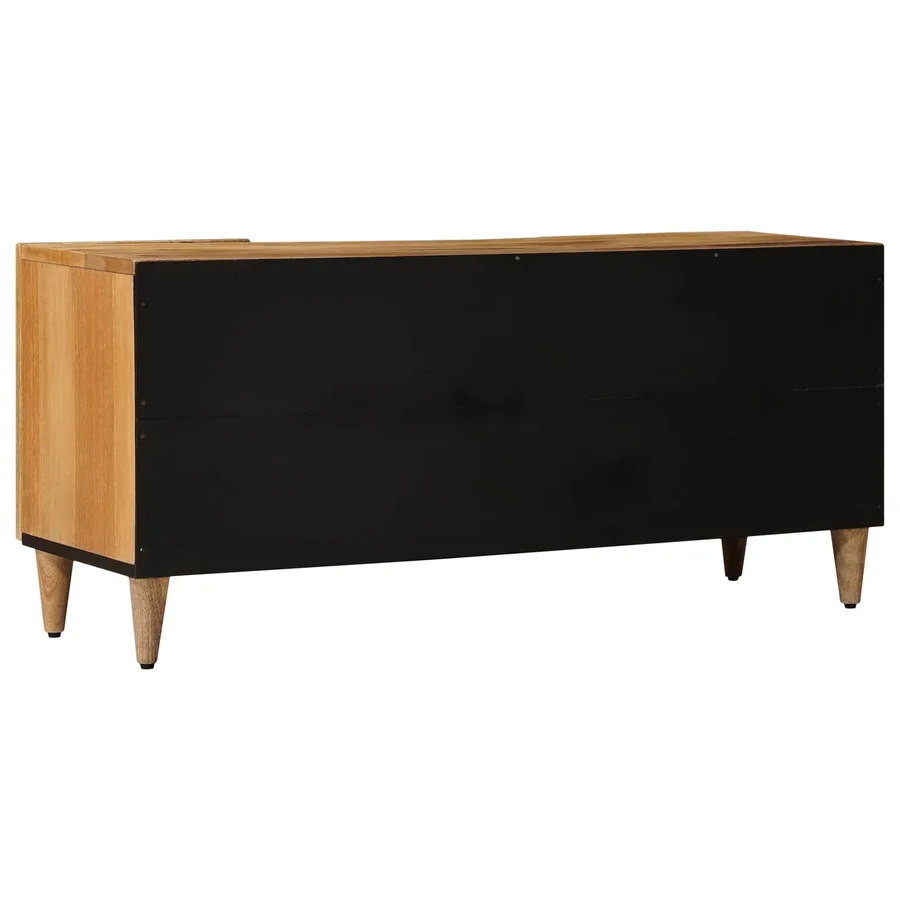 Meuble TV Naturel 105 x 33 x 46 cm Bois de mangue massif - 5