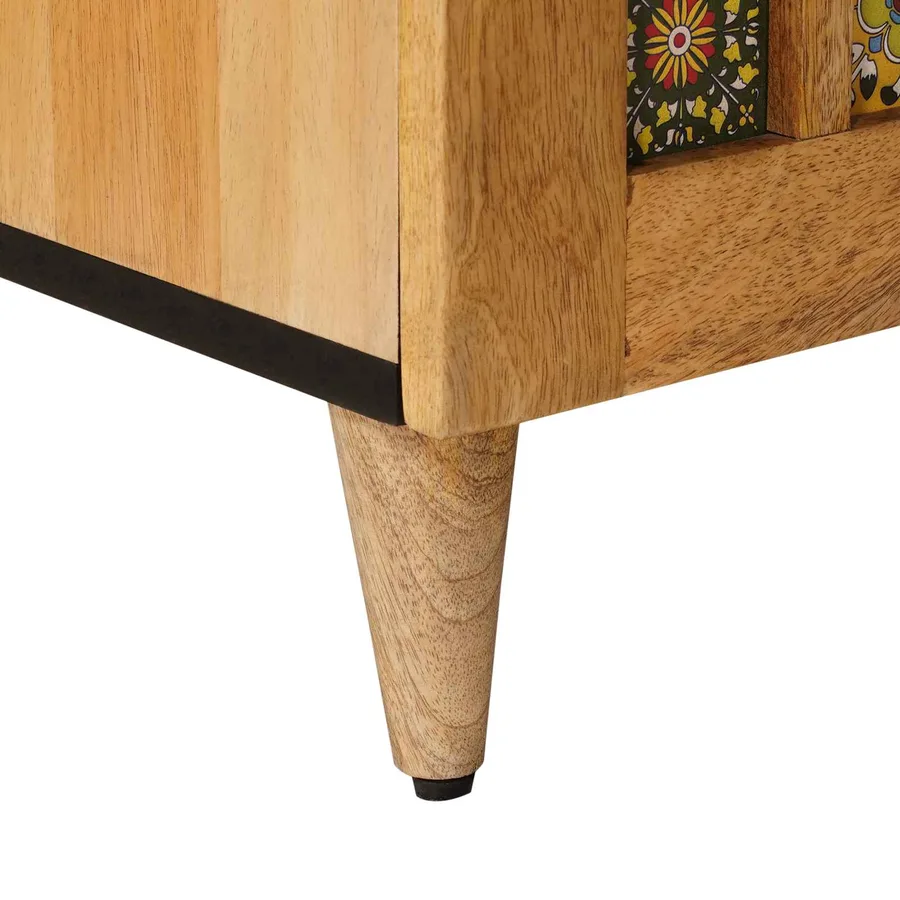 Meuble TV Naturel 105 x 33 x 46 cm Bois de mangue massif - 8