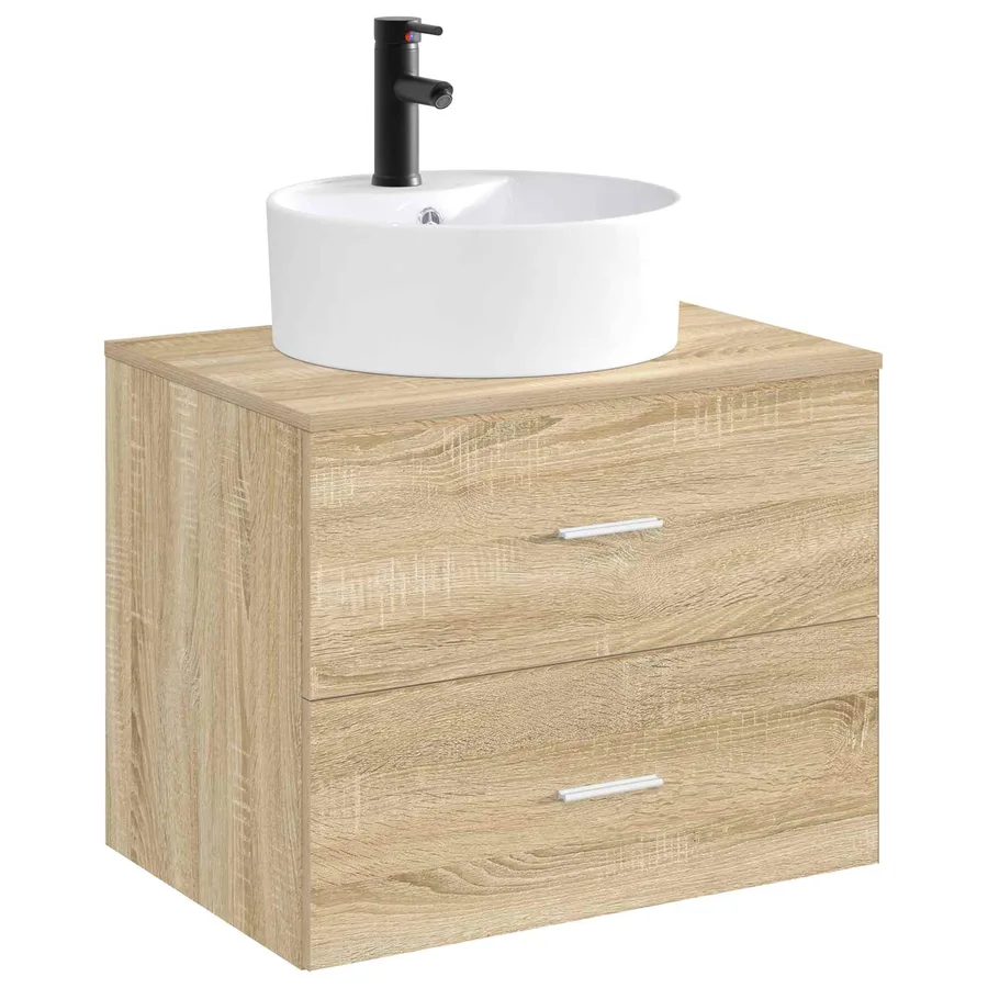 Lavabo de salle de bains Noir Mat 40,5 x 40,5 x 15 cm métal - 3