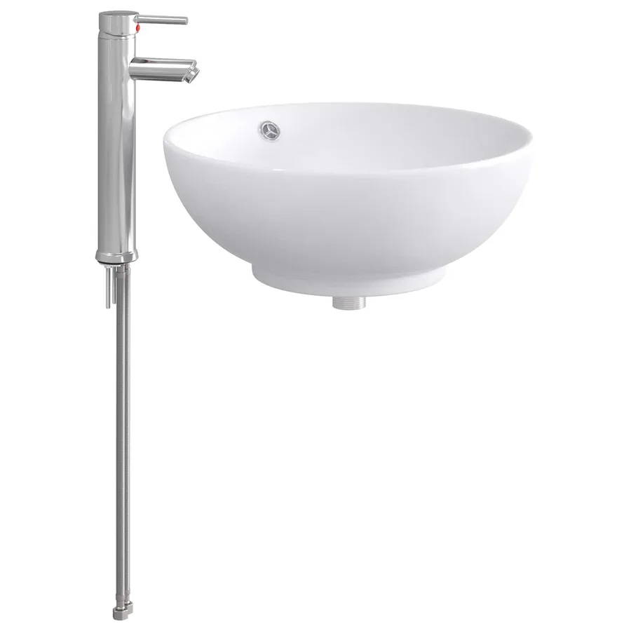 Lavabo de salle de bains Chrome 44 x 44 x 16 cm métal - 2