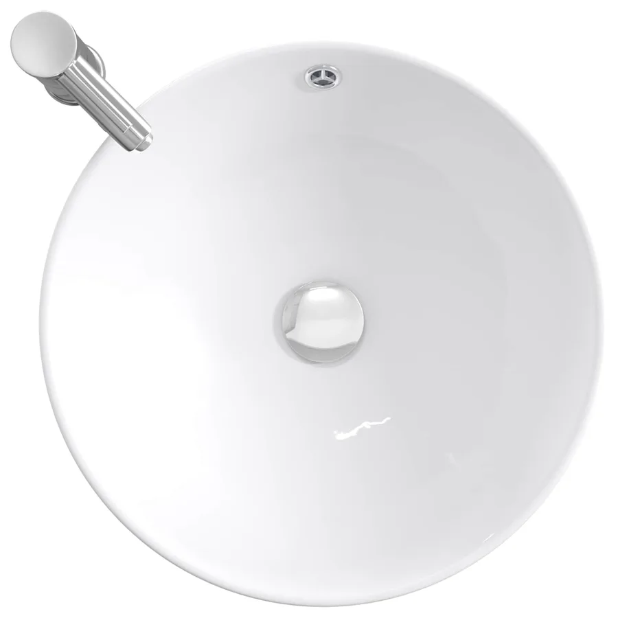 Lavabo de salle de bains Chrome 44 x 44 x 16 cm métal - 7