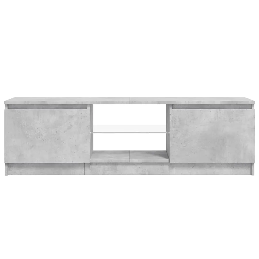 Meuble TV avec lumières LED gris béton 120x30x36 cm - 10
