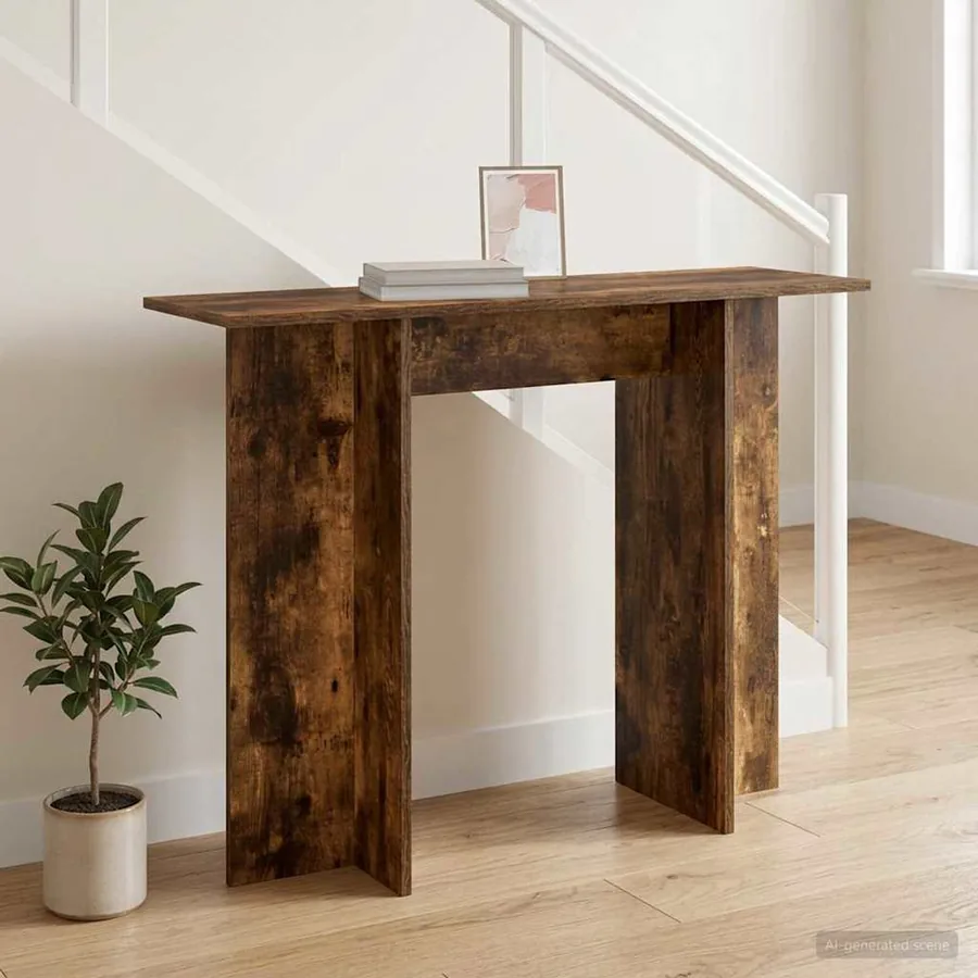 Table console Chêne Fumé 100 x 30 x 75 cm Bois d'ingénierie