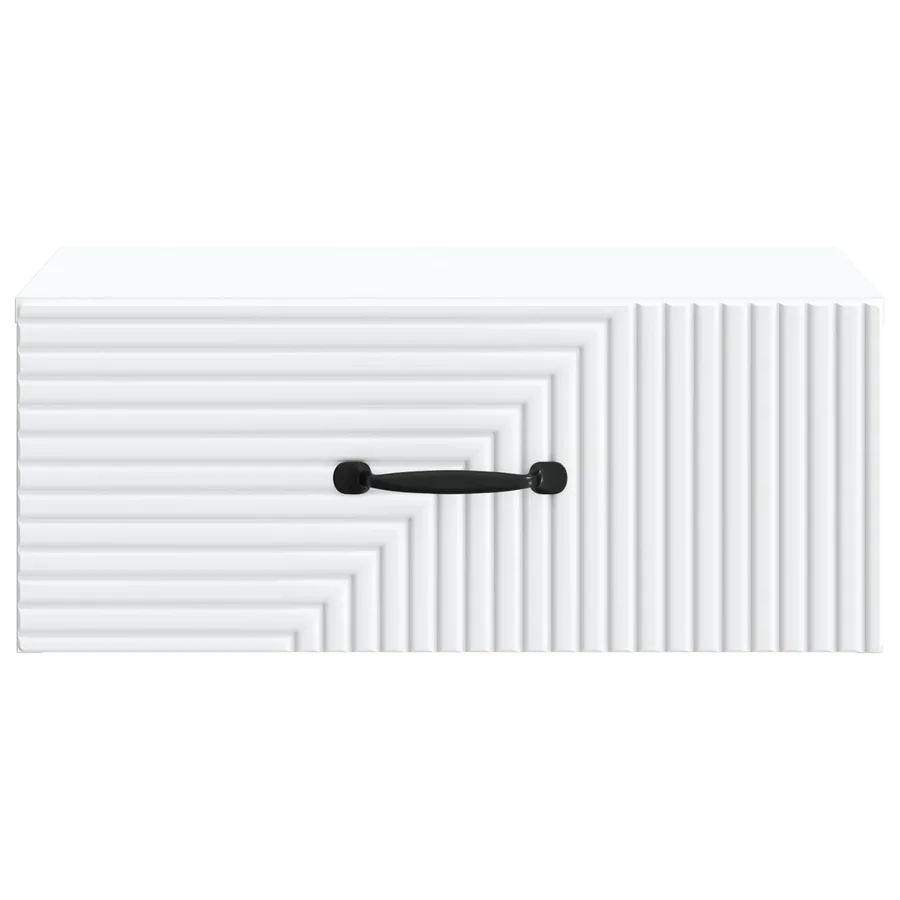 Cabinet de chevet mural avec tiroir Blanc 49 x 34,5 x 20 cm - 5