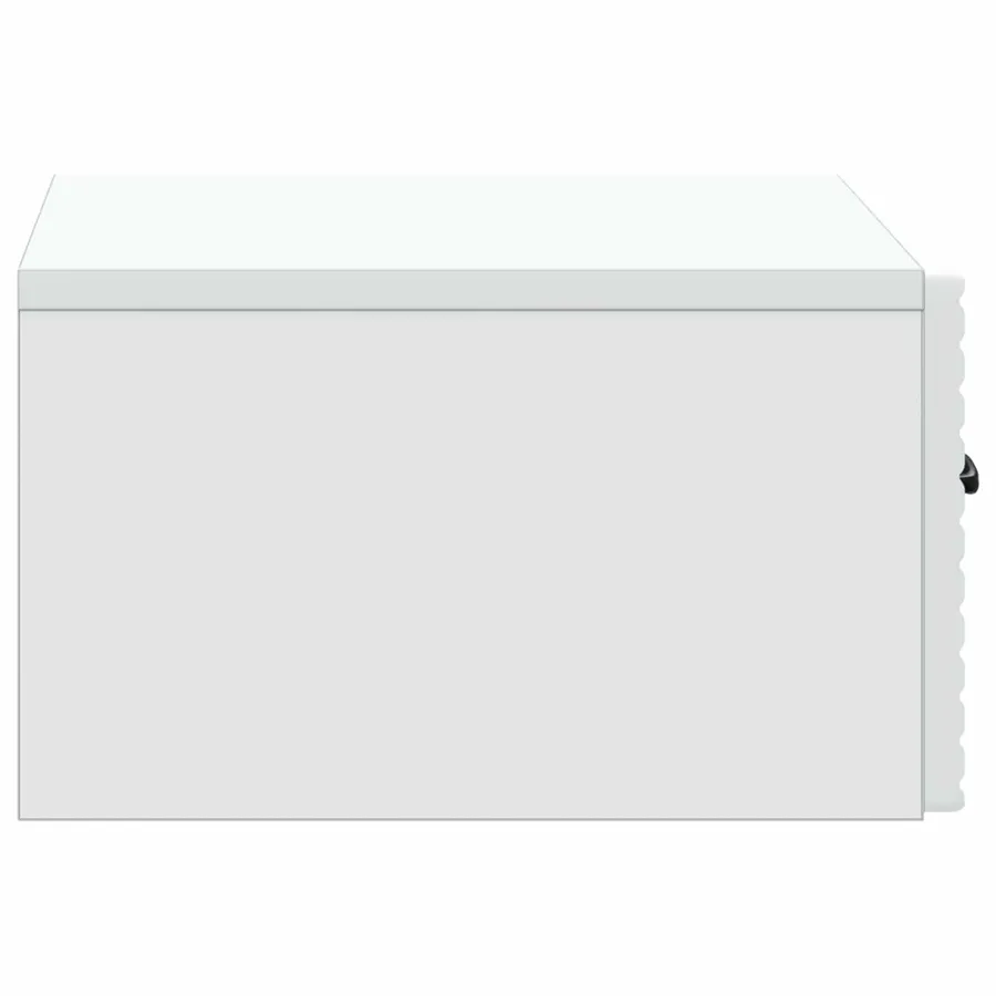 Cabinet de chevet mural avec tiroir Blanc 49 x 34,5 x 20 cm - 6