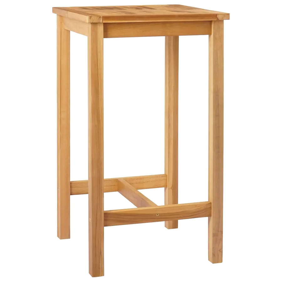 Table de bar Naturel 60 x 60 x 105 cm Teck Massif - 2