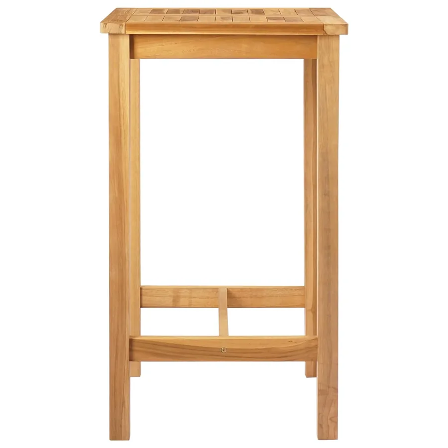 Table de bar Naturel 60 x 60 x 105 cm Teck Massif - 3
