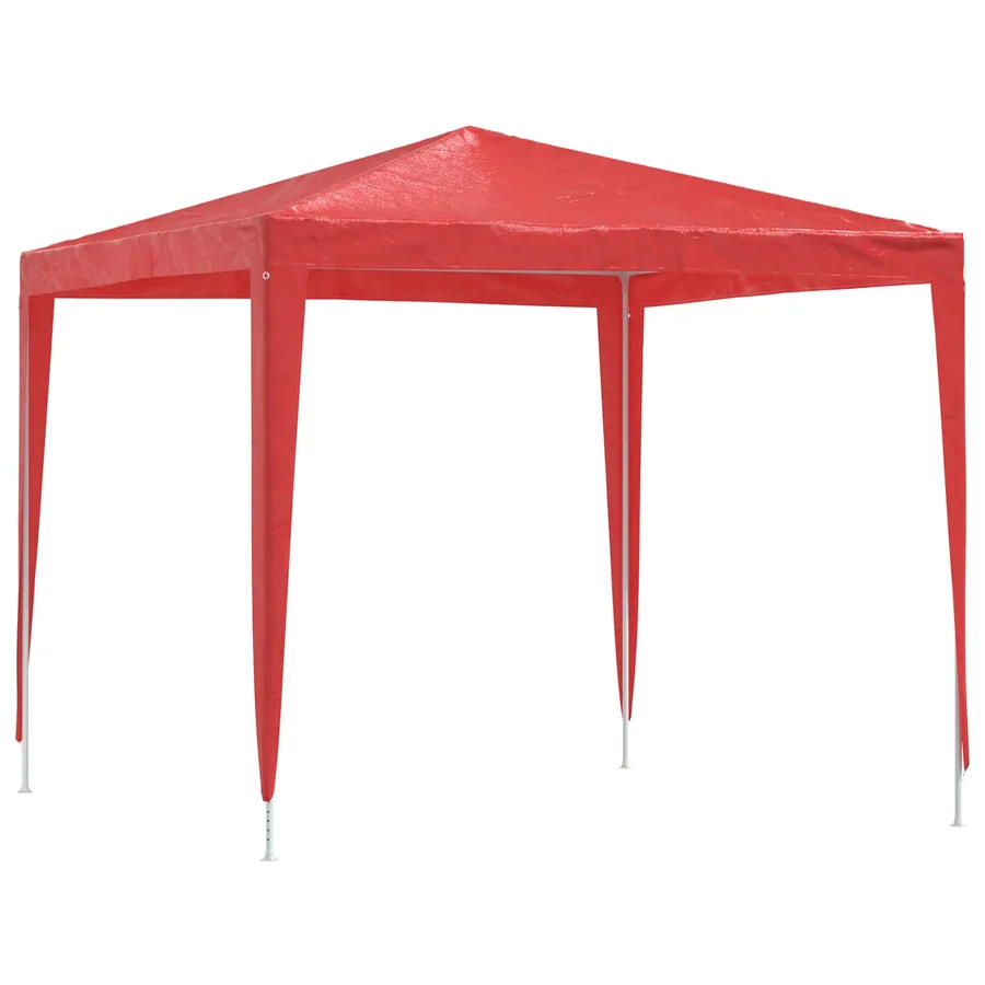 Tente de fête 250 x 250 x 240 cm Rouge PE et acier - 2