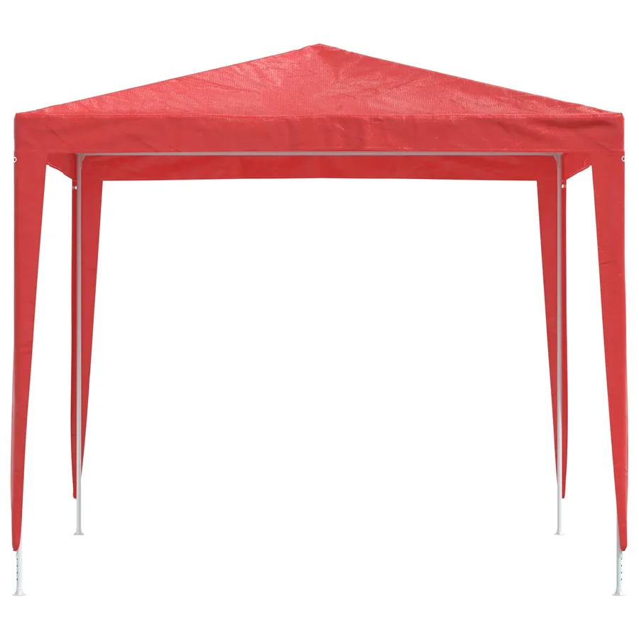 Tente de fête 250 x 250 x 240 cm Rouge PE et acier - 3
