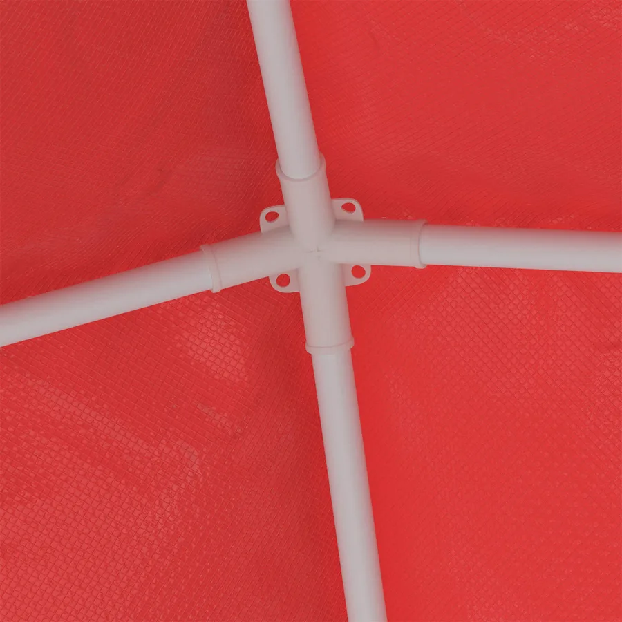 Tente de fête 250 x 250 x 240 cm Rouge PE et acier - 7