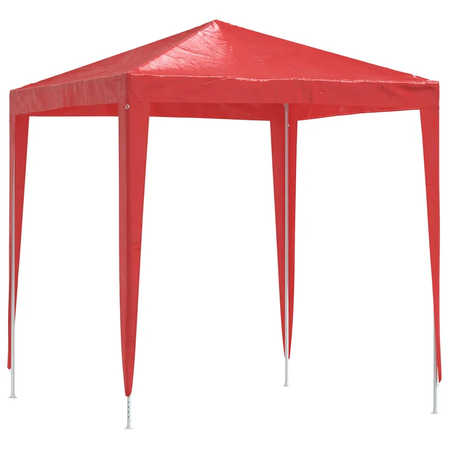 Tente de fête 200 x 200 x 240 cm Rouge PE et acier - 2