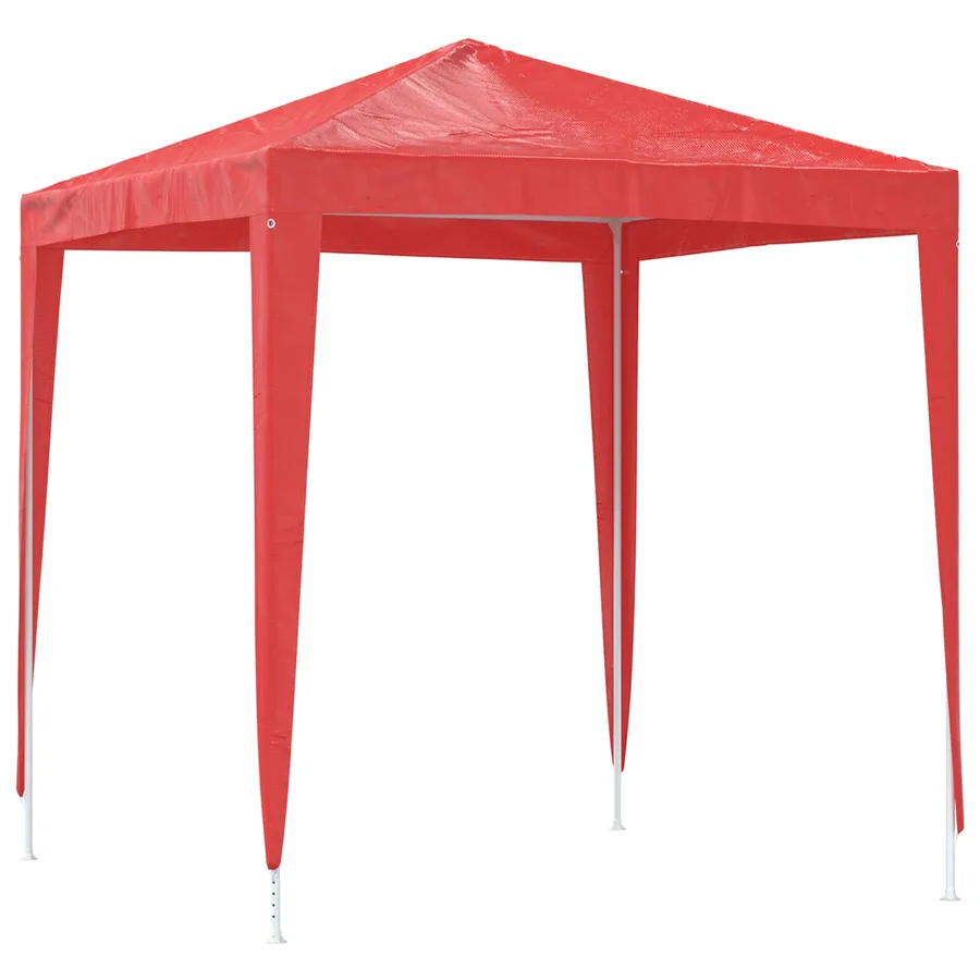 Tente de fête 200 x 200 x 240 cm Rouge PE et acier - 5