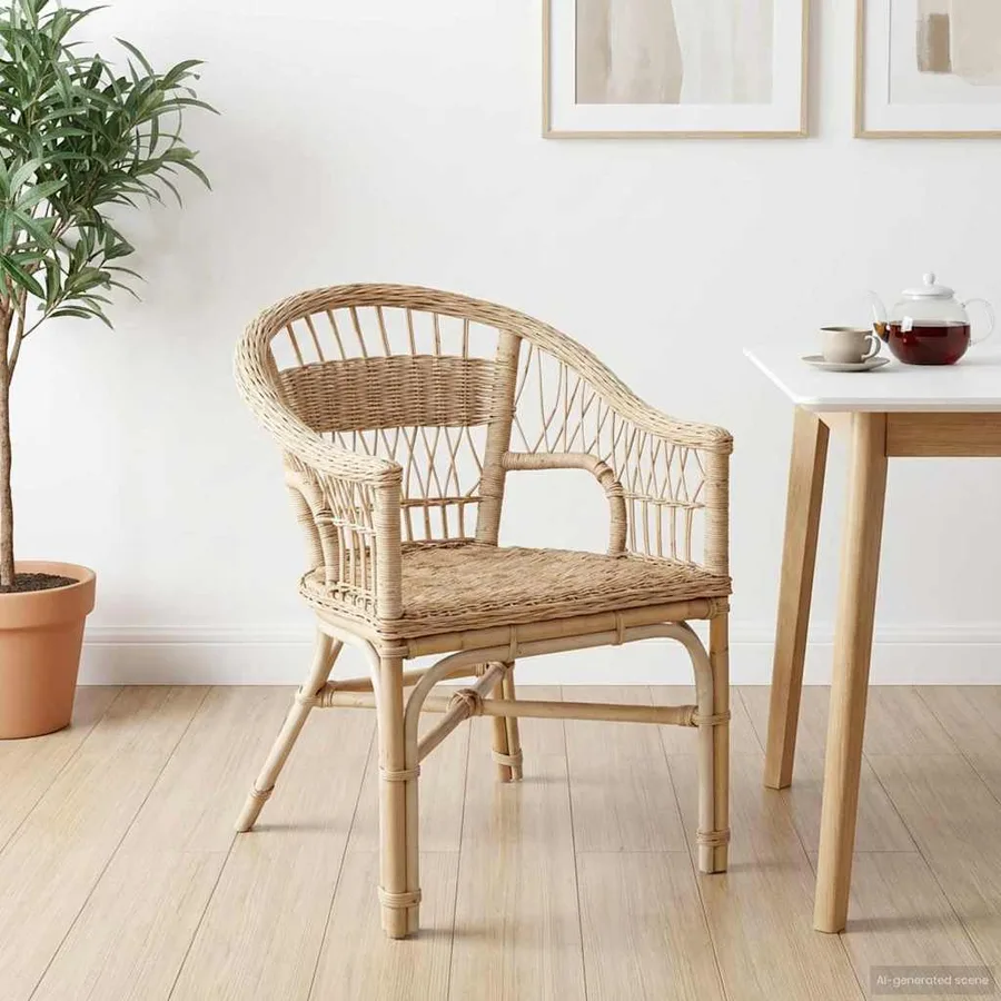 Chaise empilable Naturel 60 x 60 x 81 cm Rotin - 3