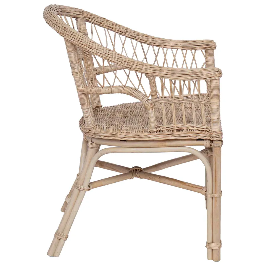 Chaise empilable Naturel 60 x 60 x 81 cm Rotin - 5