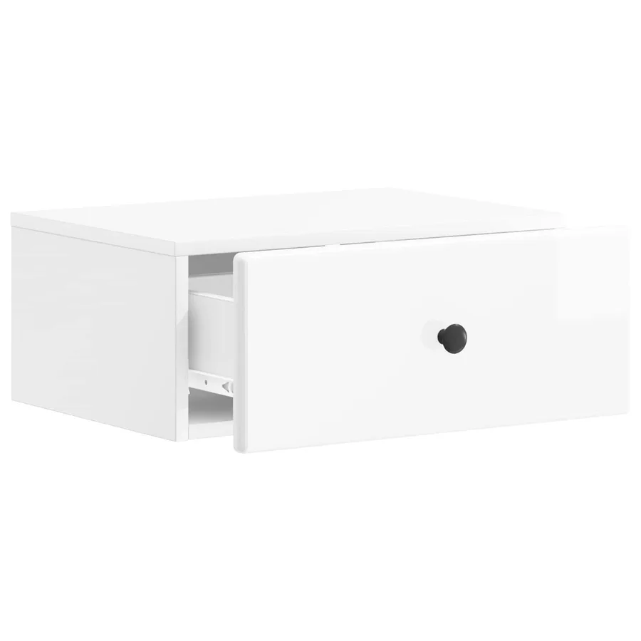 Cabinet de chevet mural 2 pcs Blanc brillant 49 x 34,5 x 20 cm - 6