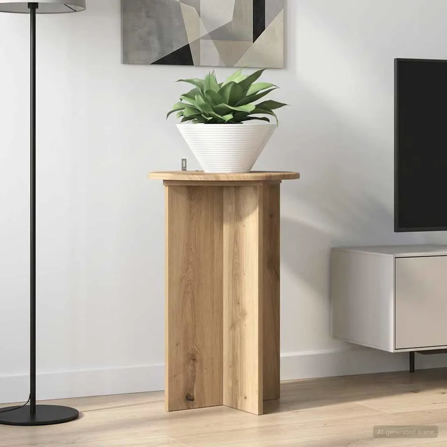 Support de Plante 2 pc Chêne artisanal Ø40 x 60 cm