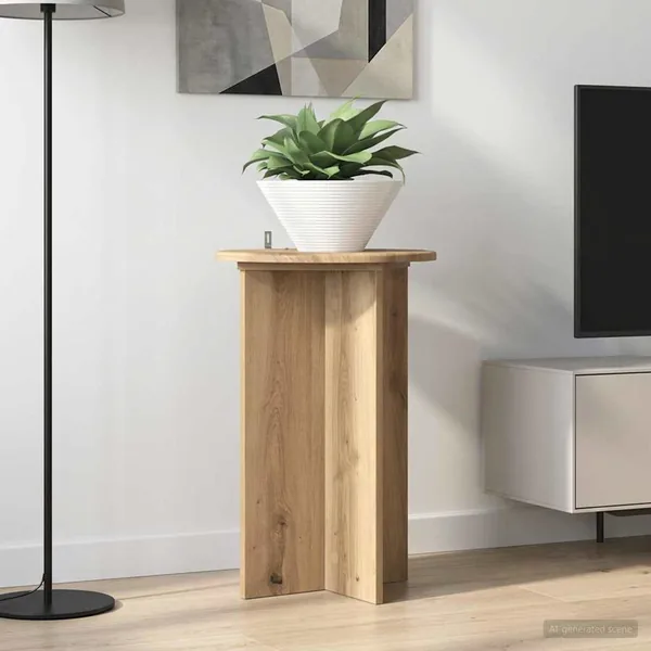 Support de Plante 2 pc Chêne artisanal Ø40 x 60 cm