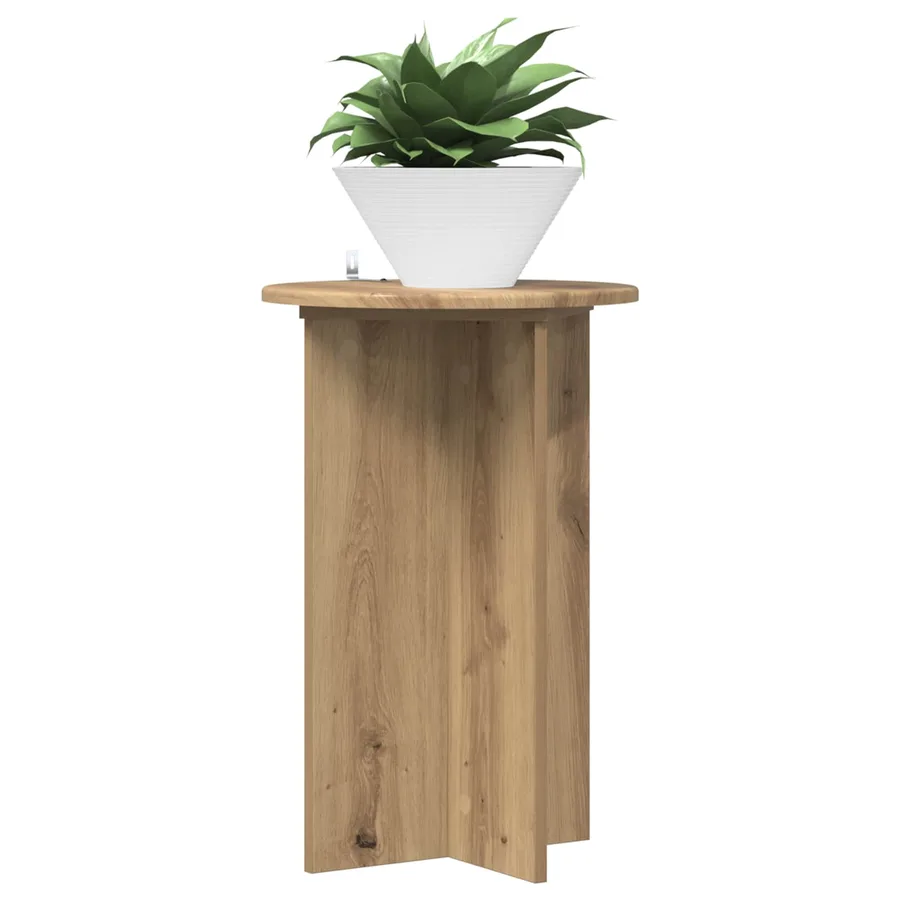 Support de Plante 2 pc Chêne artisanal Ø40 x 60 cm - 3