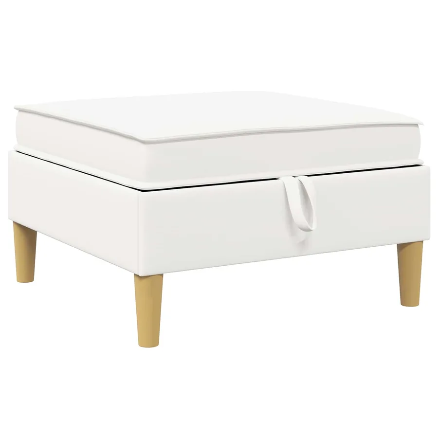 Canapé modulaire avec rangement 5 pcs Blanc Tissu - 6
