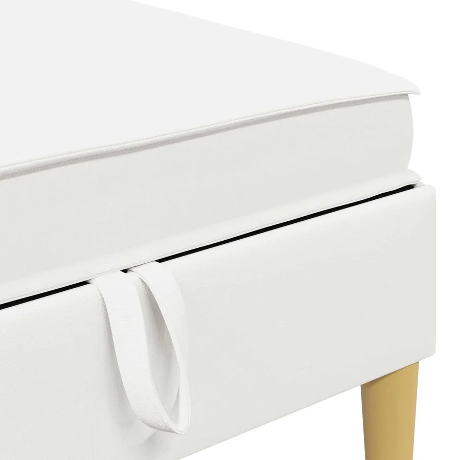 Canapé modulaire avec rangement 5 pcs Blanc Tissu - 7