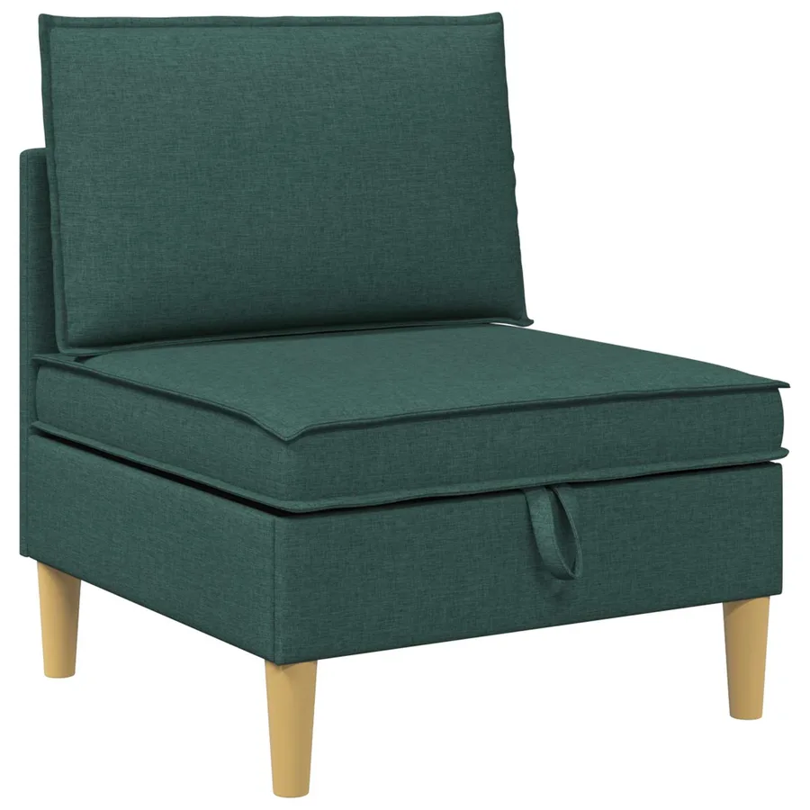 Canapé modulaire avec rangement 6 pcs Vert foncé Tissu - 5