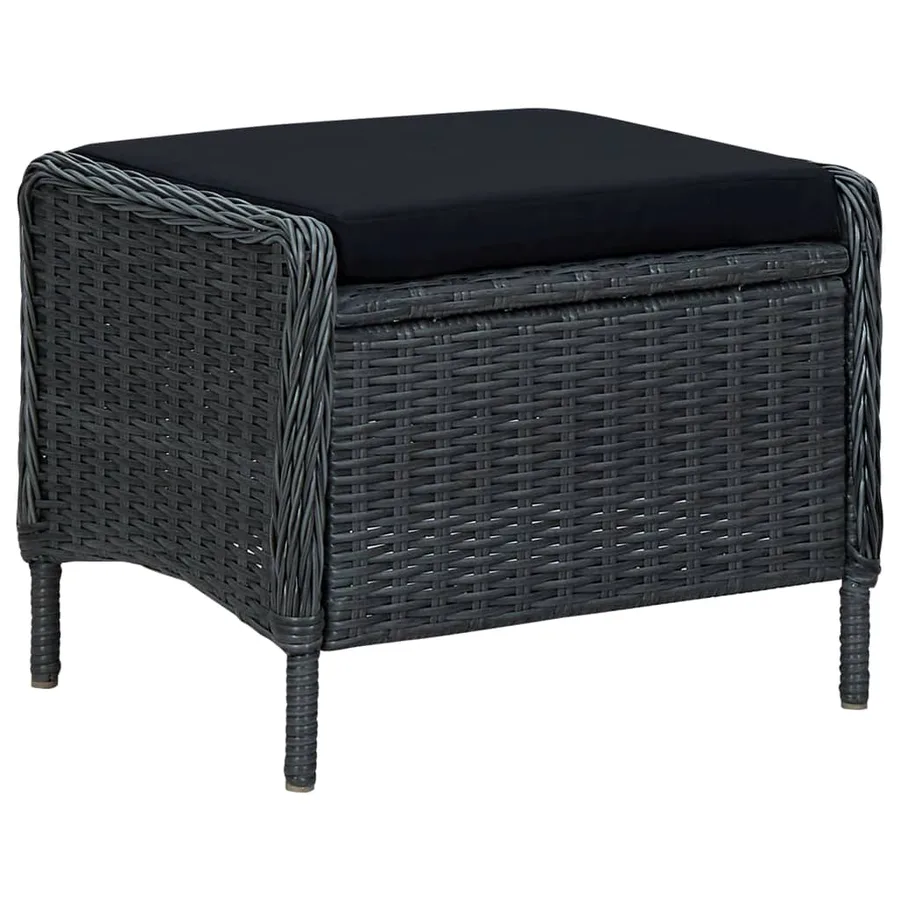 Ensemble à manger de jardin 5 pcs Gris foncé - 10