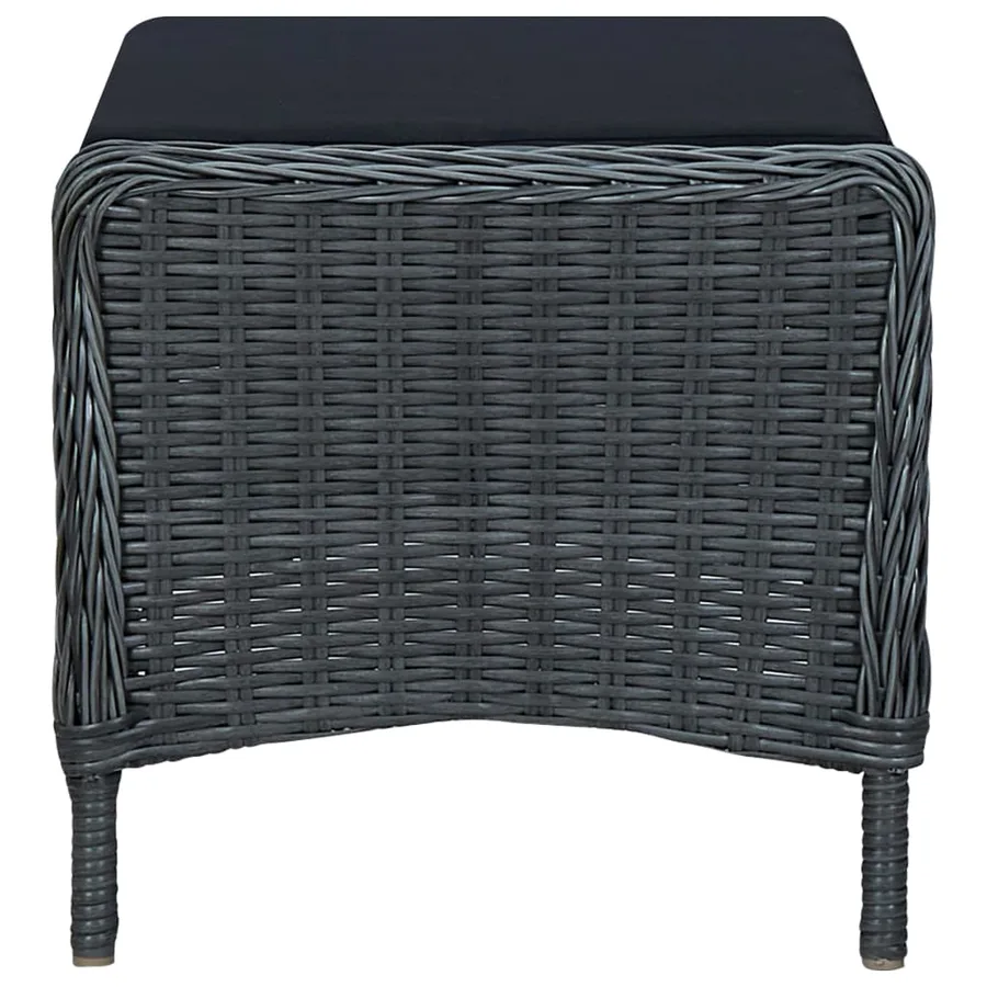 Ensemble à manger de jardin 5 pcs Gris foncé - 13