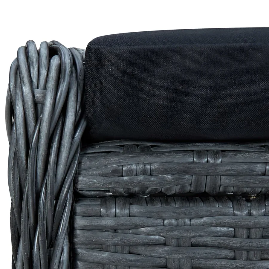 Ensemble à manger de jardin 5 pcs Gris foncé - 14