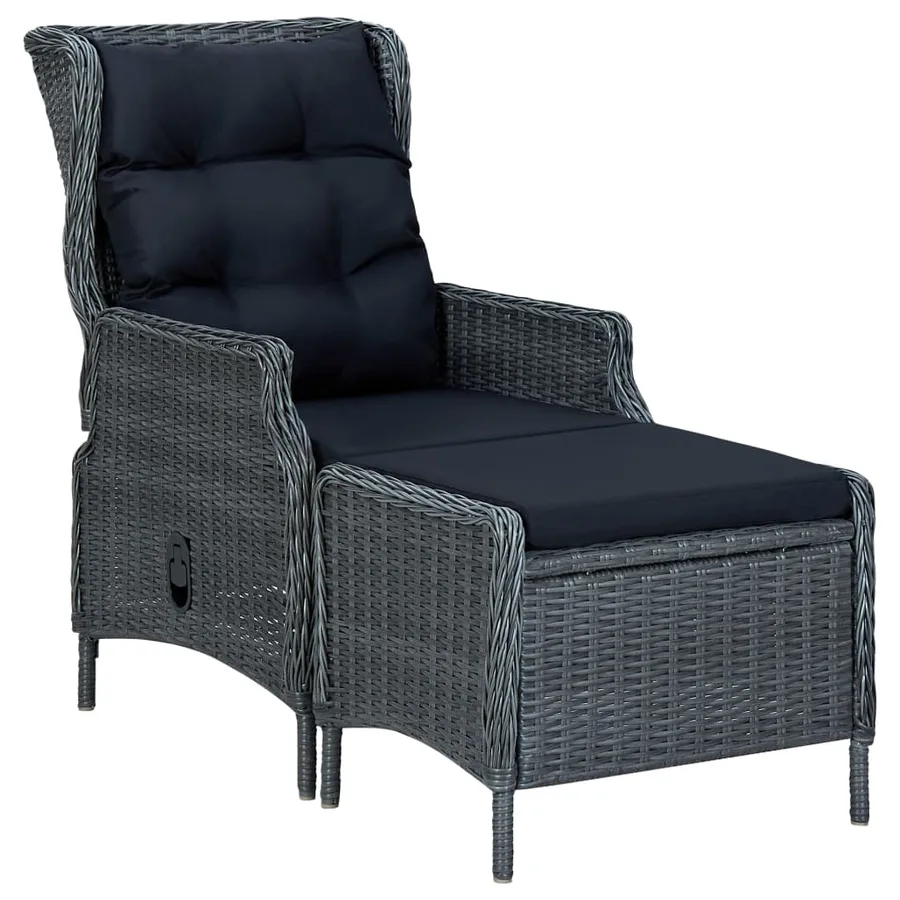 Ensemble à manger de jardin 5 pcs Gris foncé - 6