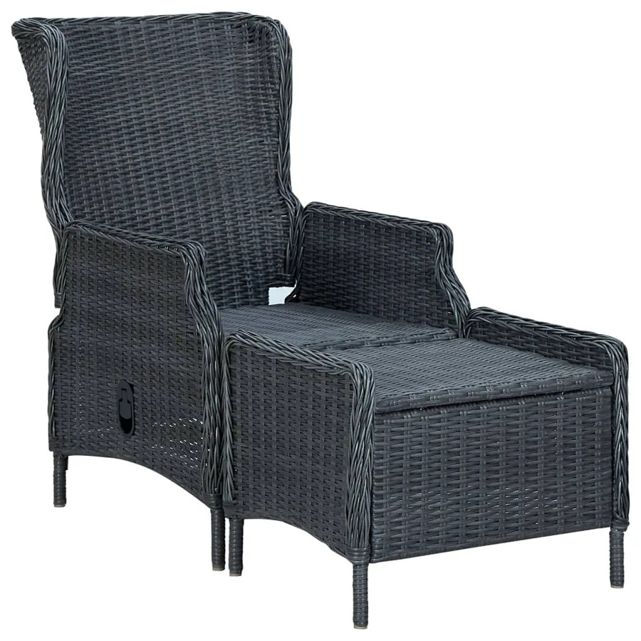 Ensemble à manger de jardin 5 pcs Gris foncé - 7