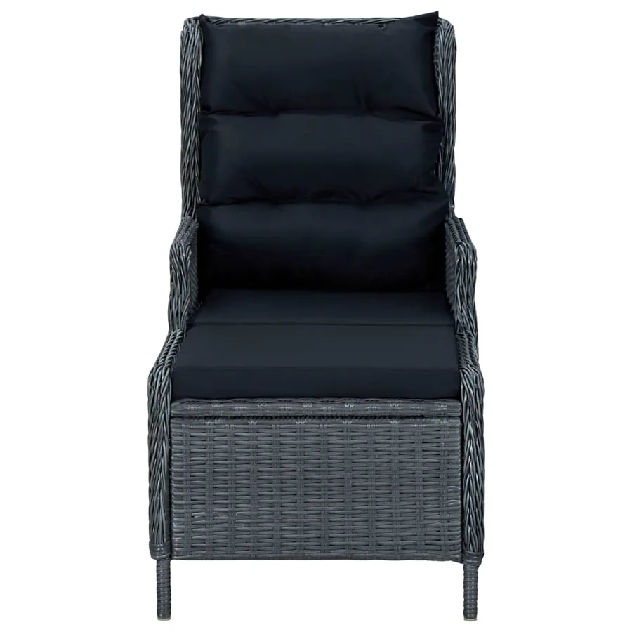 Ensemble à manger de jardin 5 pcs Gris foncé - 9