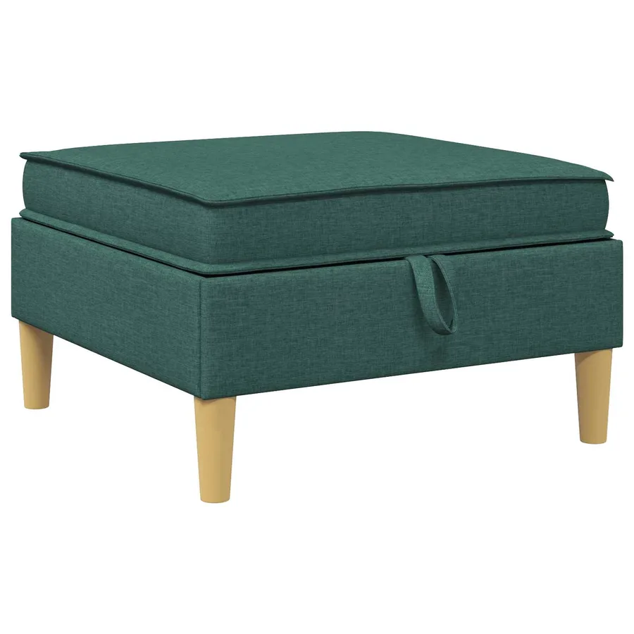 Canapé modulaire avec rangement 4 pcs Vert foncé Tissu - 6
