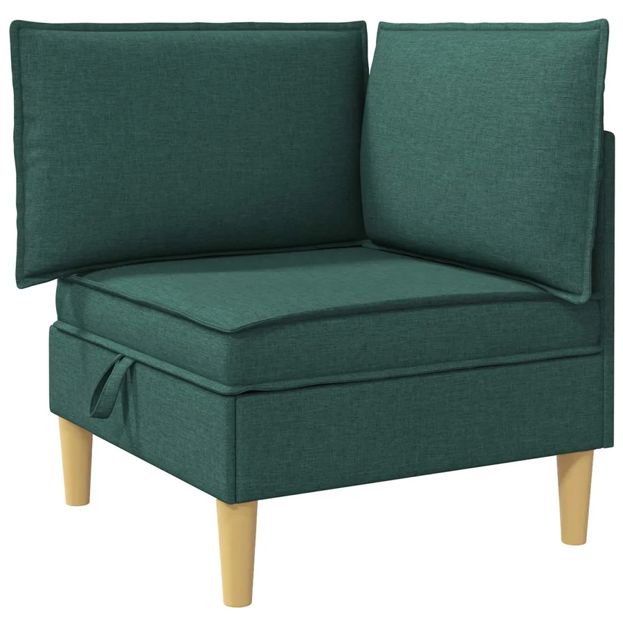 Canapé modulaire avec rangement 4 pcs Vert foncé Tissu - 7