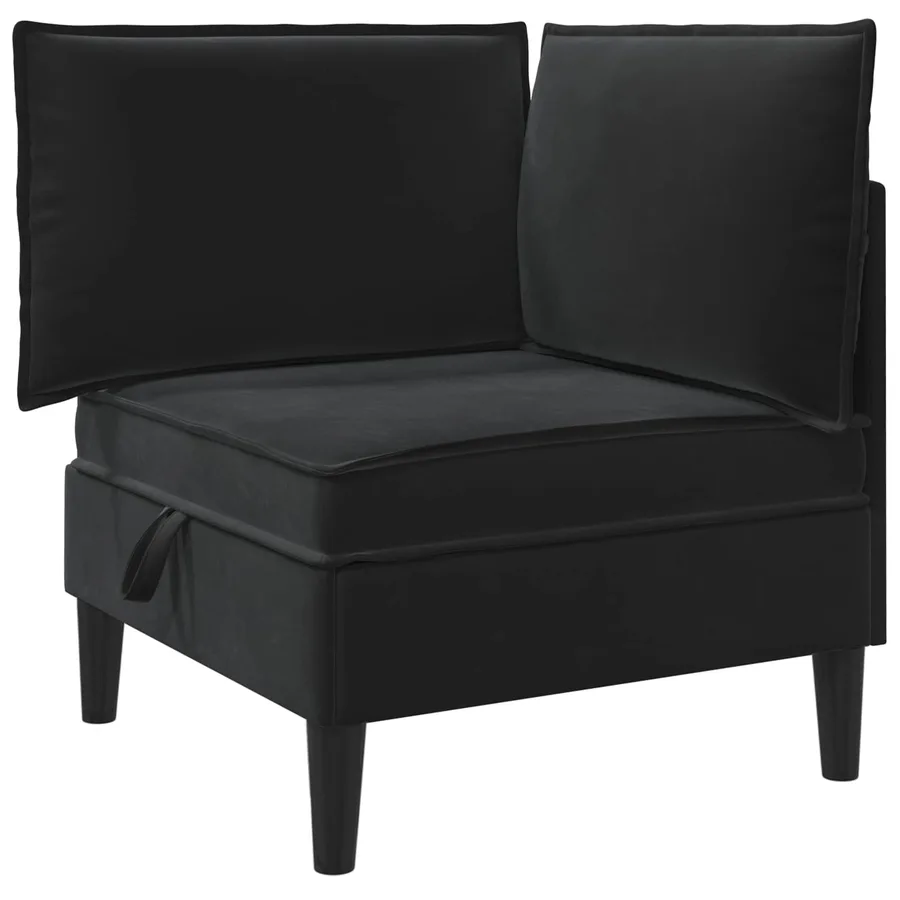 Ensemble de meubles pour le salon 4 pcs Noir Velours - 6