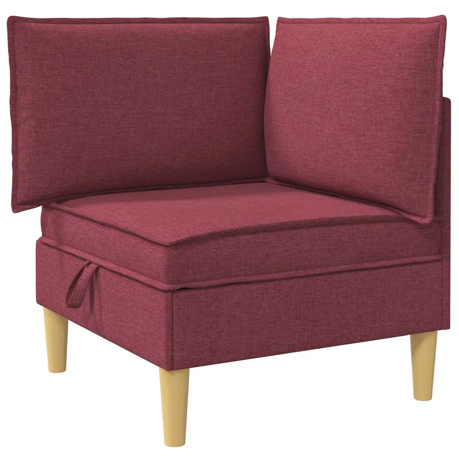 Canapé modulaire avec rangement 5 pcs Bordeaux Tissu - 4