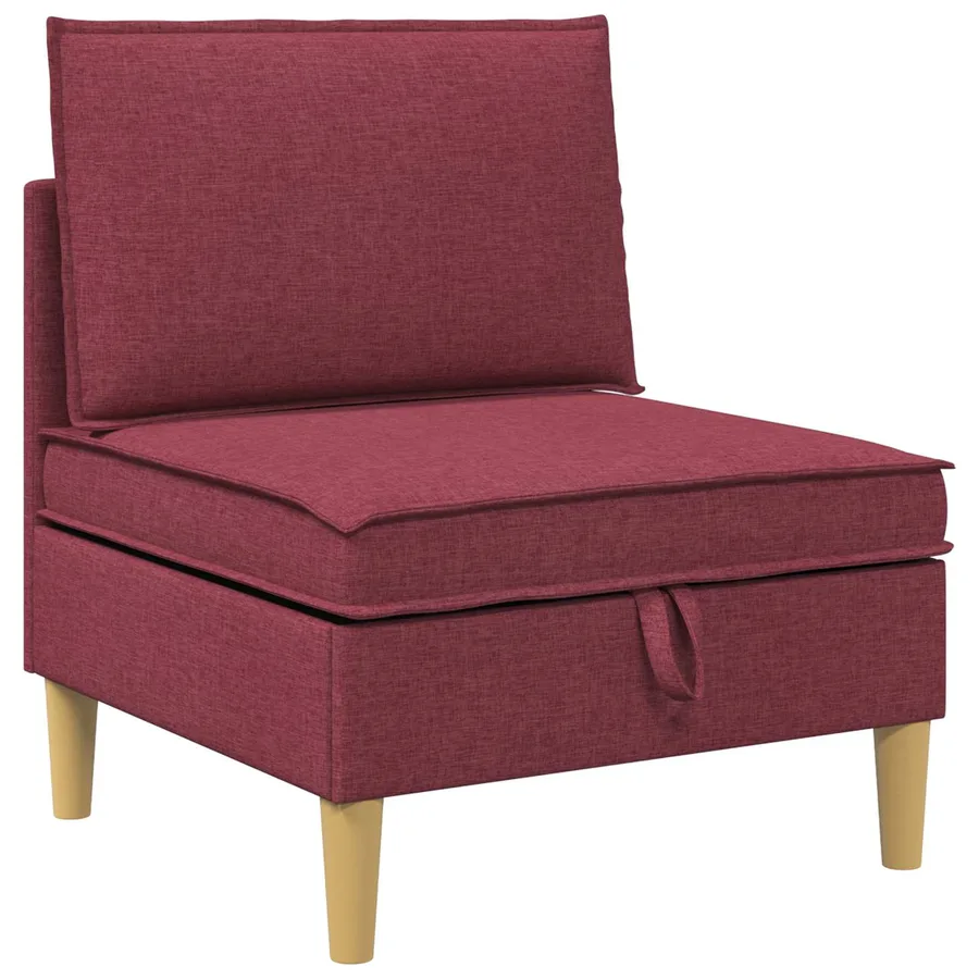 Canapé modulaire avec rangement 5 pcs Bordeaux Tissu - 5