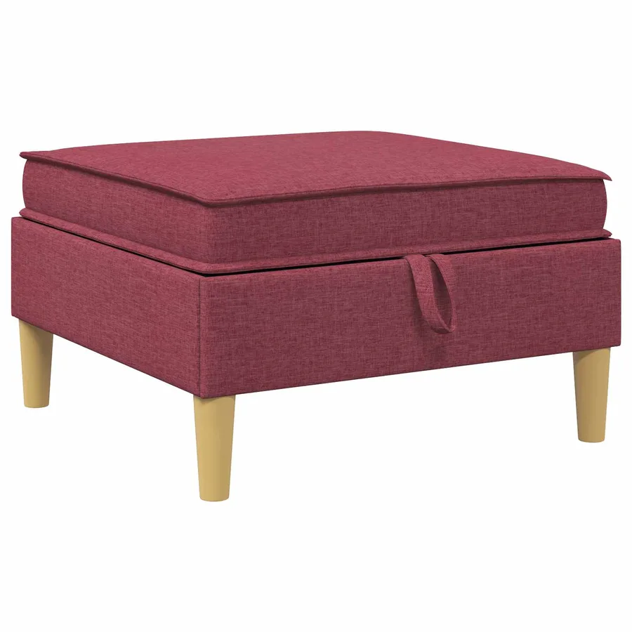 Canapé modulaire avec rangement 5 pcs Bordeaux Tissu - 6