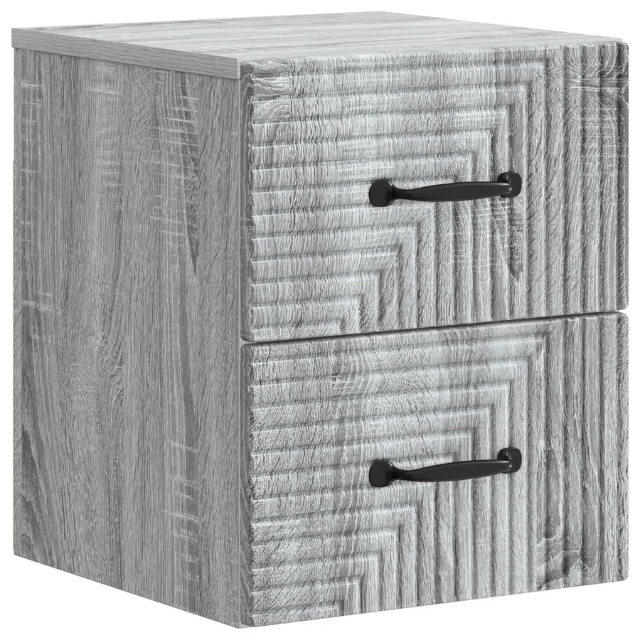 Cabinet de chevet mural 2 pcs Sonoma gris 34,5 x 33 x 40 cm - 5