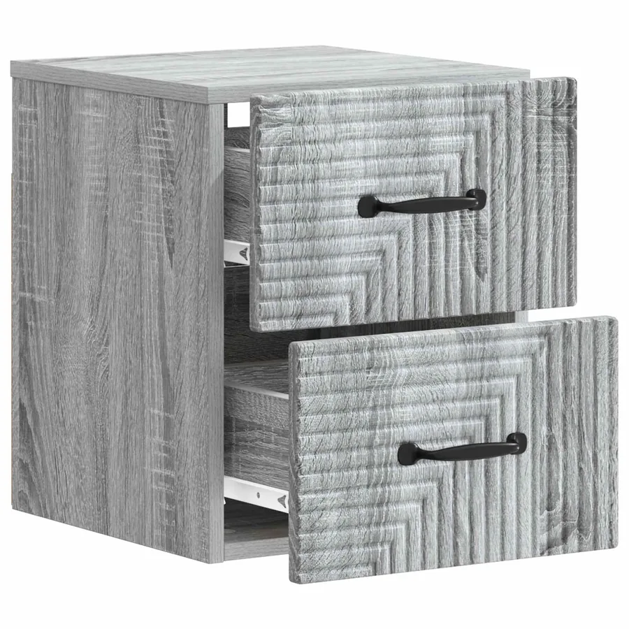 Cabinet de chevet mural 2 pcs Sonoma gris 34,5 x 33 x 40 cm - 6