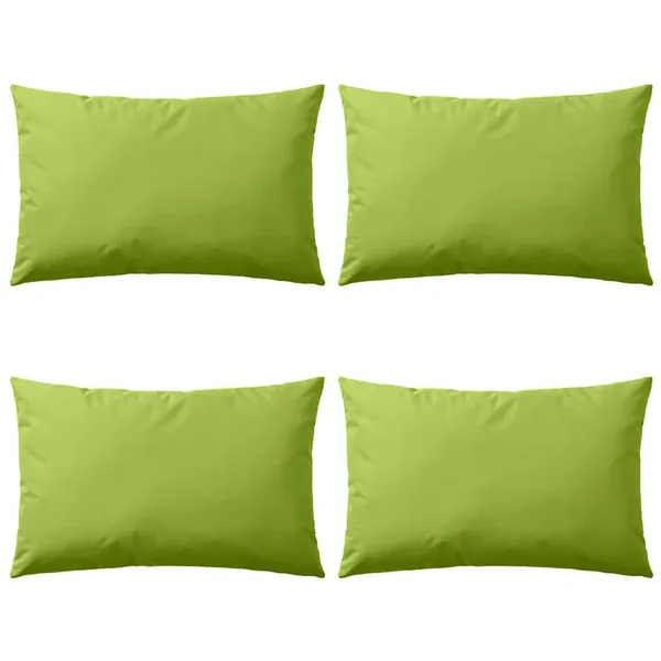 Oreiller d'extérieur lot de 4 60 x 40 cm Vert pomme