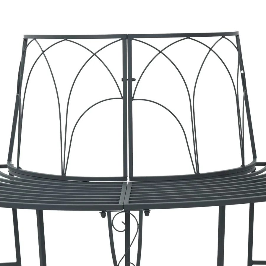 Banc d'Arbre 4-Nombre de places 160 x 80 x 89 cm Acier - 4