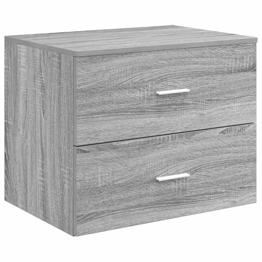 Ensemble de mobilier de salle de bain 5 pcs Sonoma gris - 6