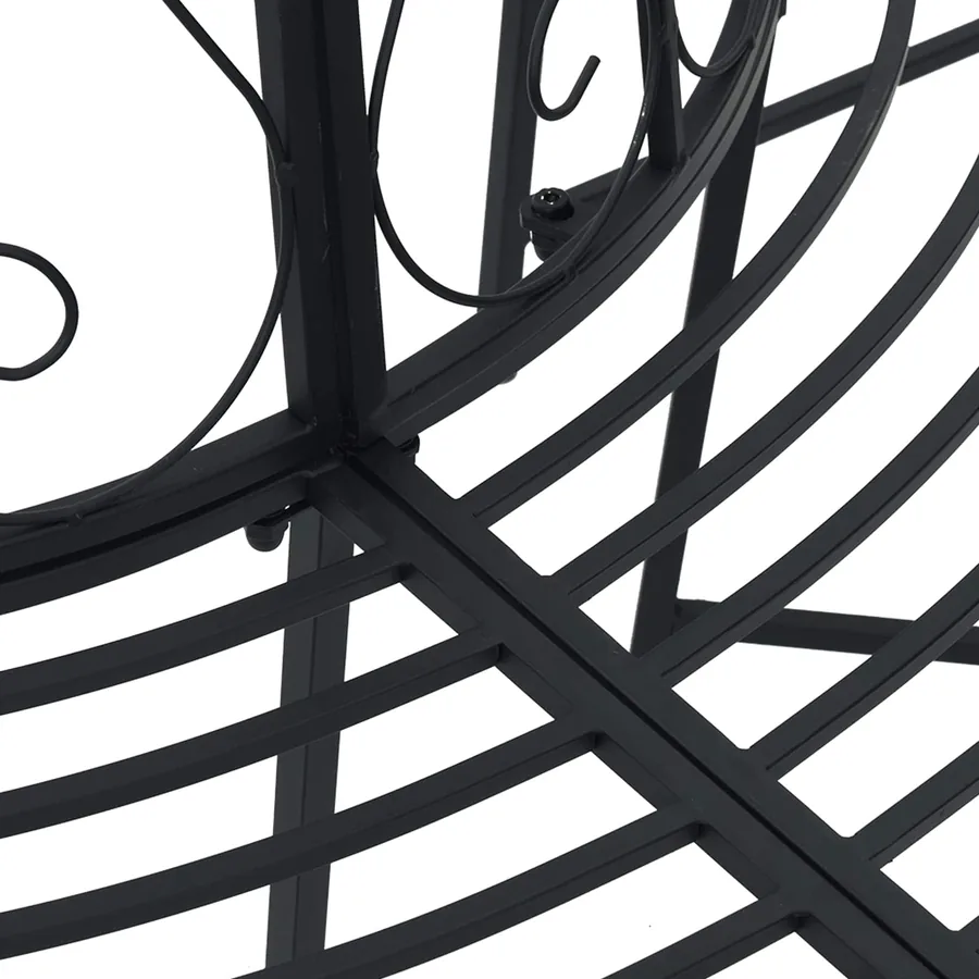 Banc d'Arbre 4-Nombre de places 160 x 80 x 89 cm Acier Noir - 4
